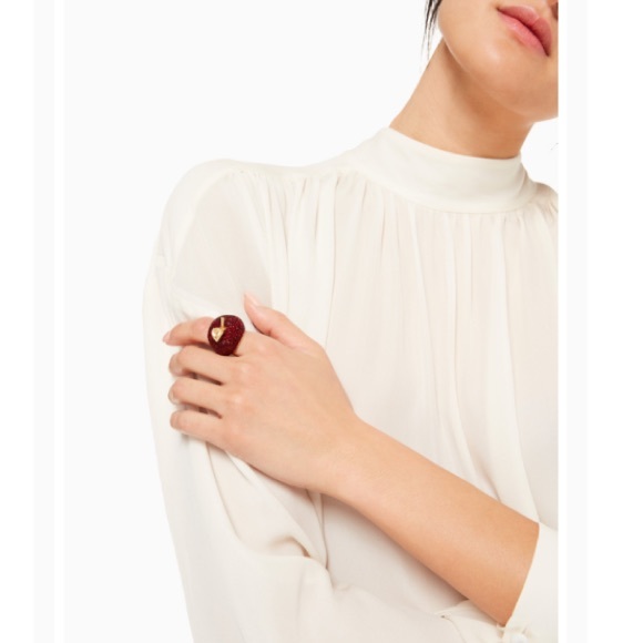 ❌SOLD❌NWT•Kate Spade•Crystal Apple Cocktail Ring - Picture 3 of 8